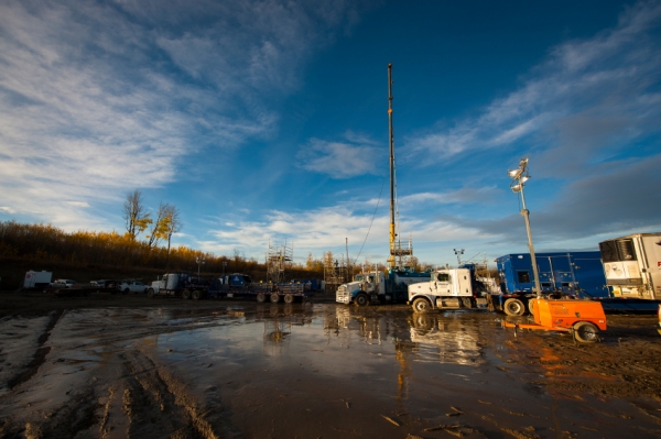 fracking site in canada