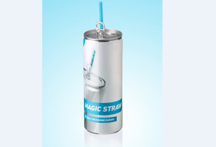 Ball Packaging's Magic Straw Can: No, it isn't made of straw...