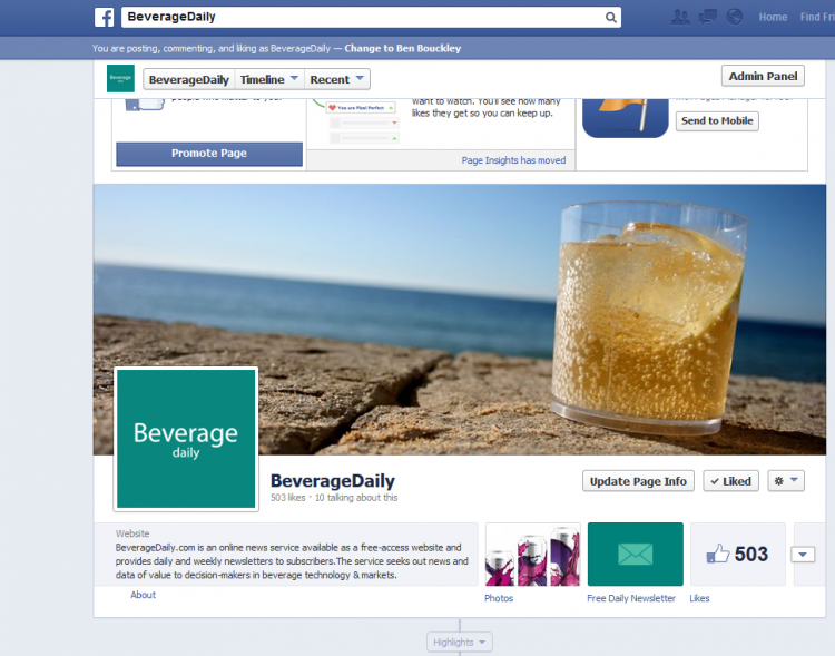 500 Facebook likes and counting for BeverageDaily.com...