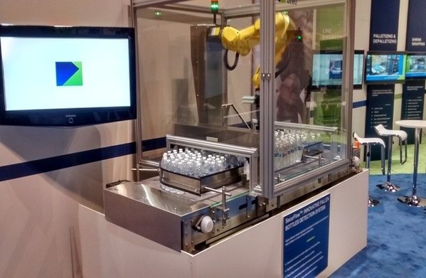 Gebo Cermex debuted its SecurFlow robotic removal system at Pack Expo 2014 this week