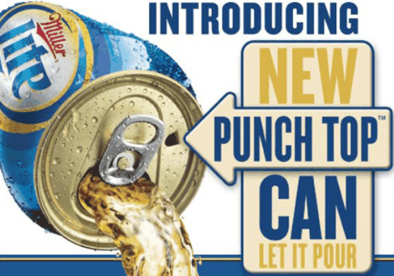 MillerCoors made a real PR splash with the launch of its 'punch top' can for Miller Lite across the US on April 27; the European can end is different, and still awaits a big name brewer