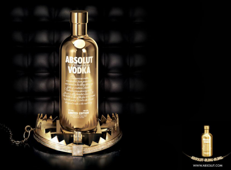 Restless innovators who retain a clear brand identity: Absolut Bling is one of the brand's successful special editions