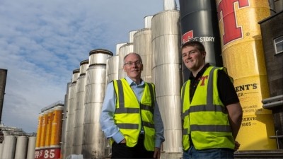 Martin Doogan and Thomas McIvor on a visit to Tennent's Wellpark brewery. Credit: Jeff Holmes