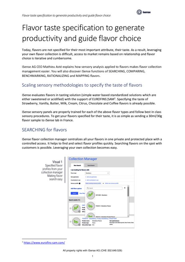 How to digitalize flavors