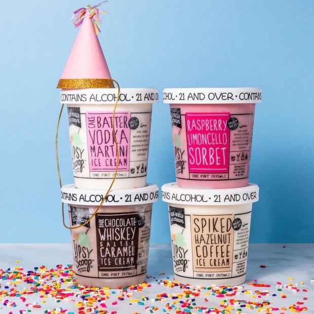 Four pints of ice cream