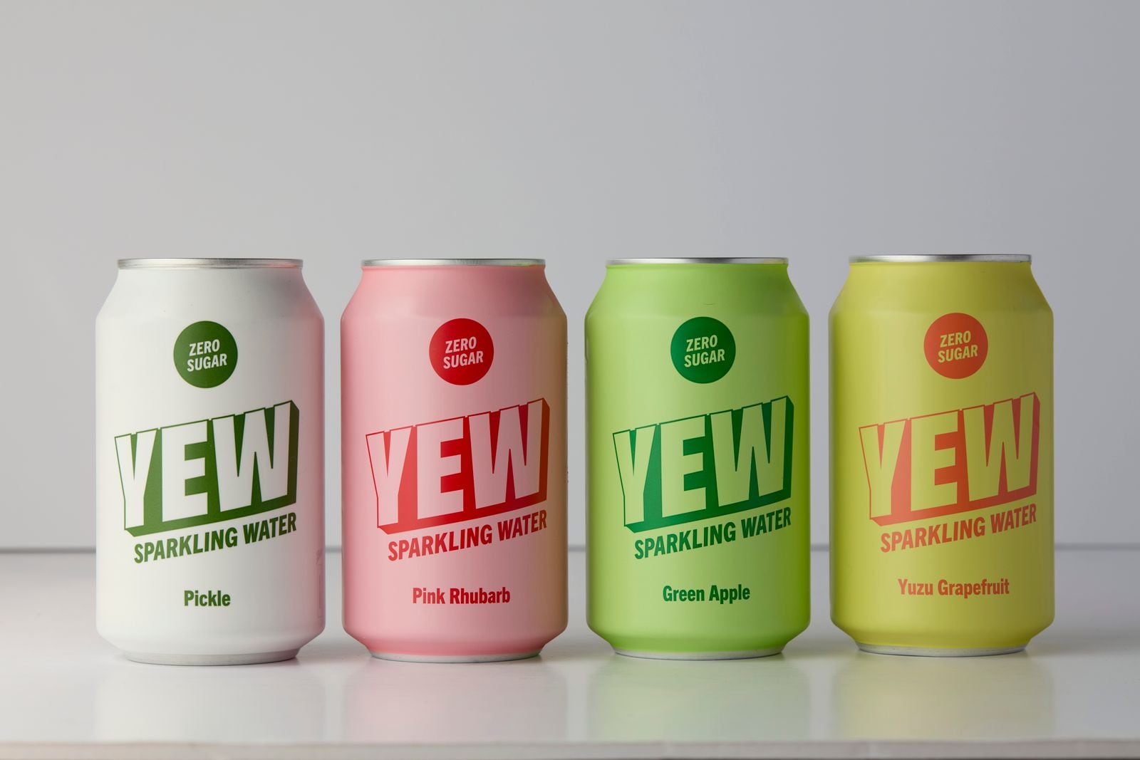 Pickle flavoured sparkling water can highlighting savoury drinks innovation.