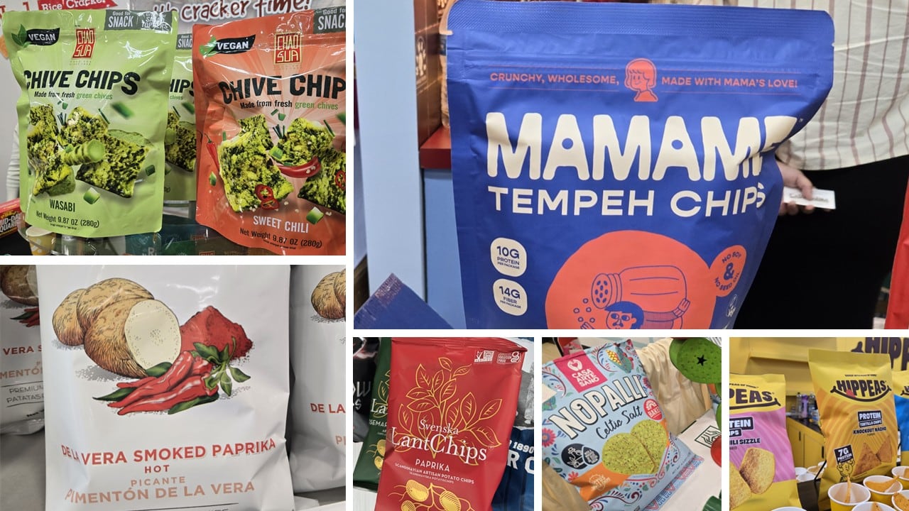 Snacks upgraded with protein, global flavors and alternative bases, repositioning chips as more functional and diverse.