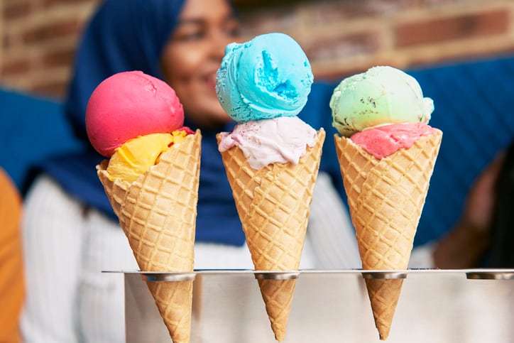 Google and TikTok searches are up for Italian ice, sorbet, mango ice cream, frozen yogurt and lower calorie ice cream, according to Spate.