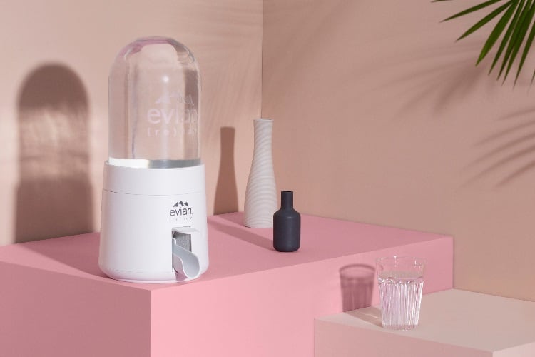 Evian brings new in-home recycled plastic water 'bubble' to Europe