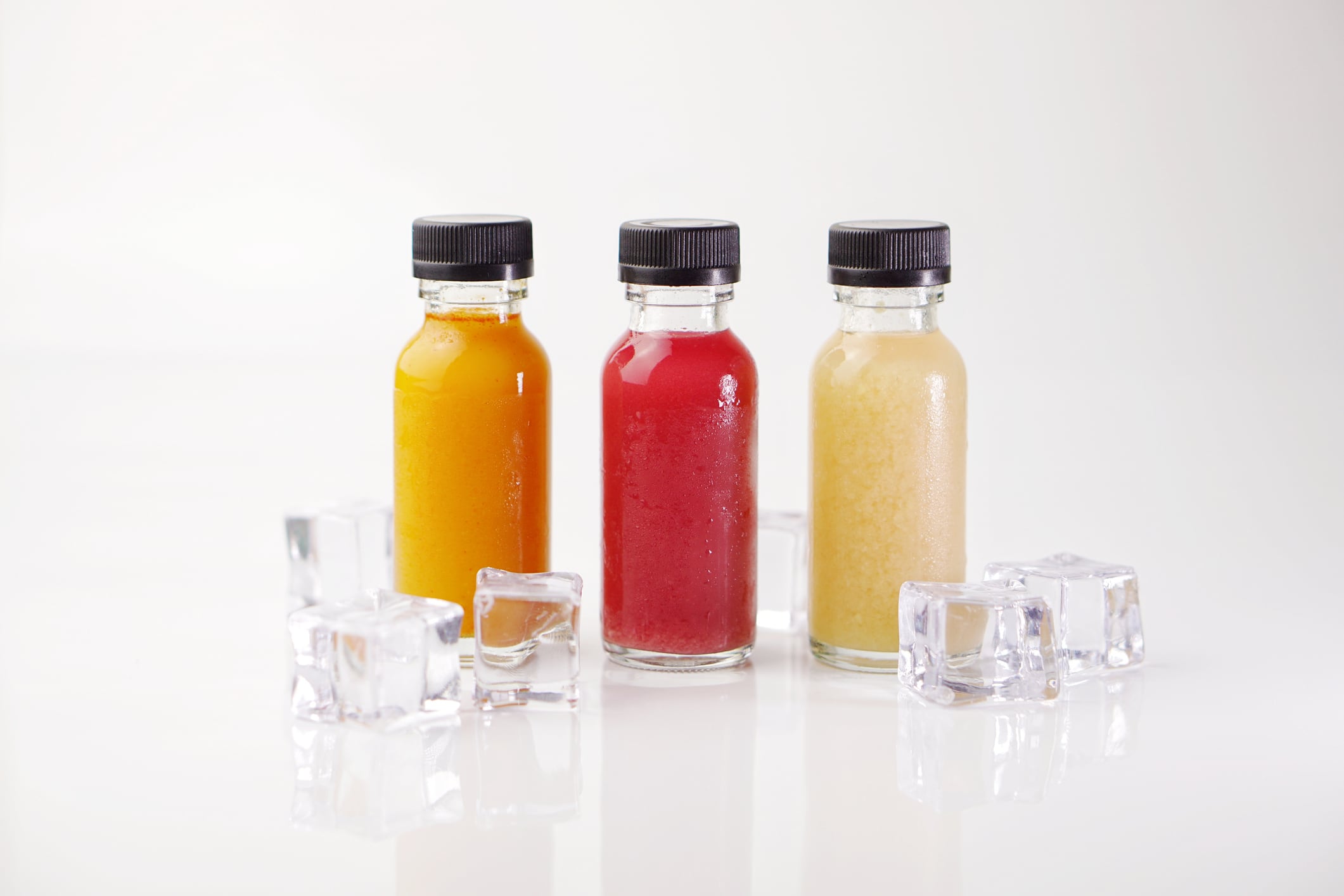 Mini bottles of juice