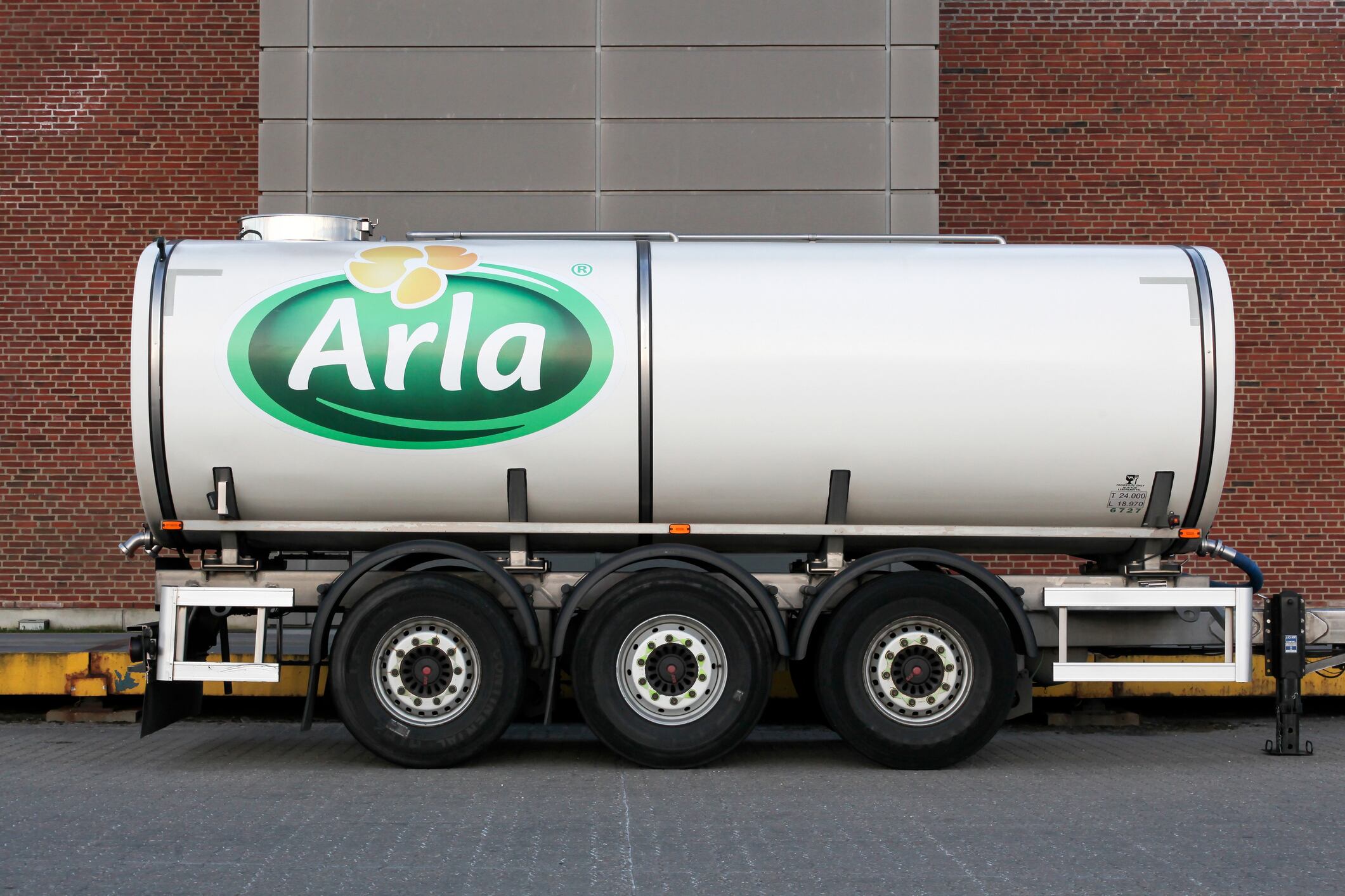 A milk tanker