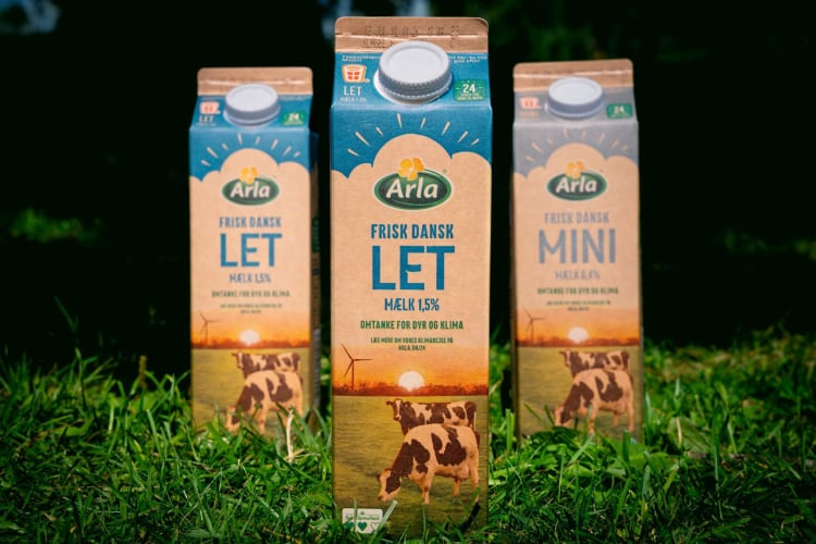 Industry-first: Arla to trial fiber-based caps for milk cartons