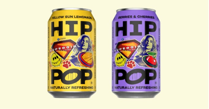 Hip Pop Supergirl limited-edition lemonade and berry cans.