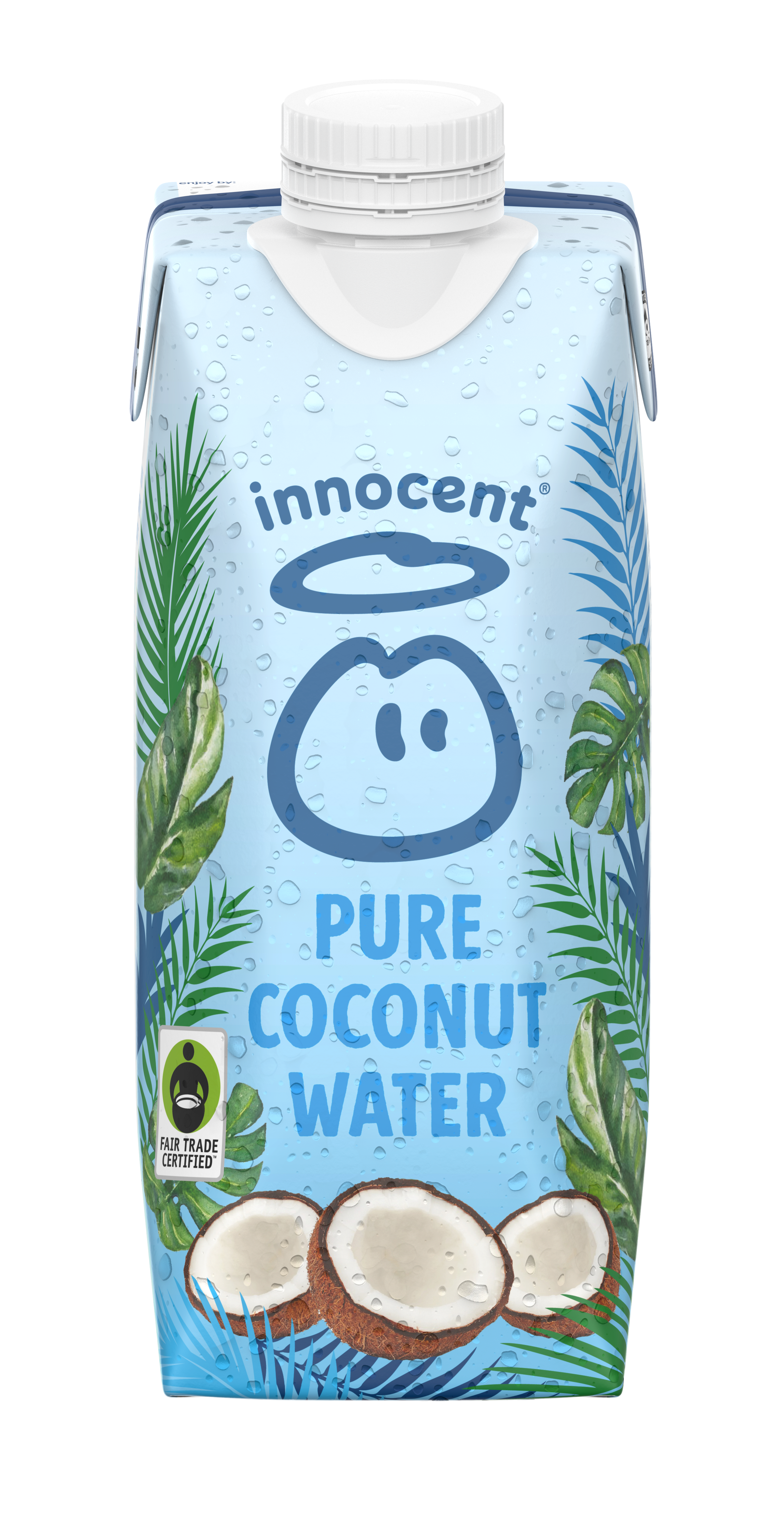 Innocent coconut water 500ml single-serve bottle.