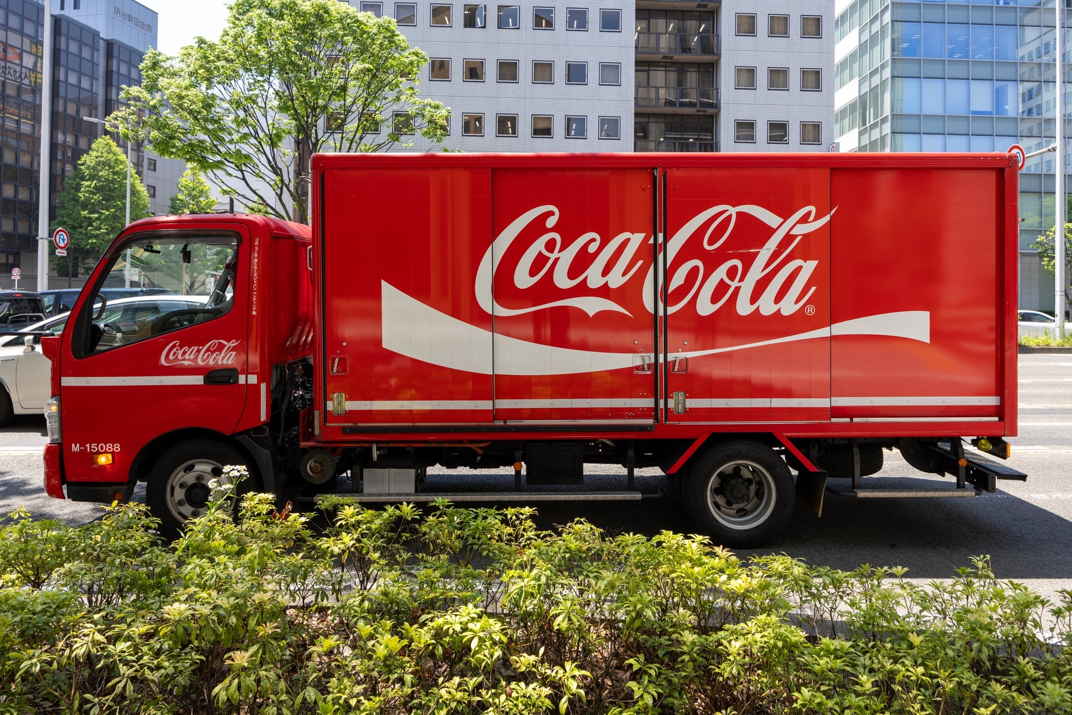 Coca-Cola delivery truck in Sendai, Miyagi Prefecture, Japan.