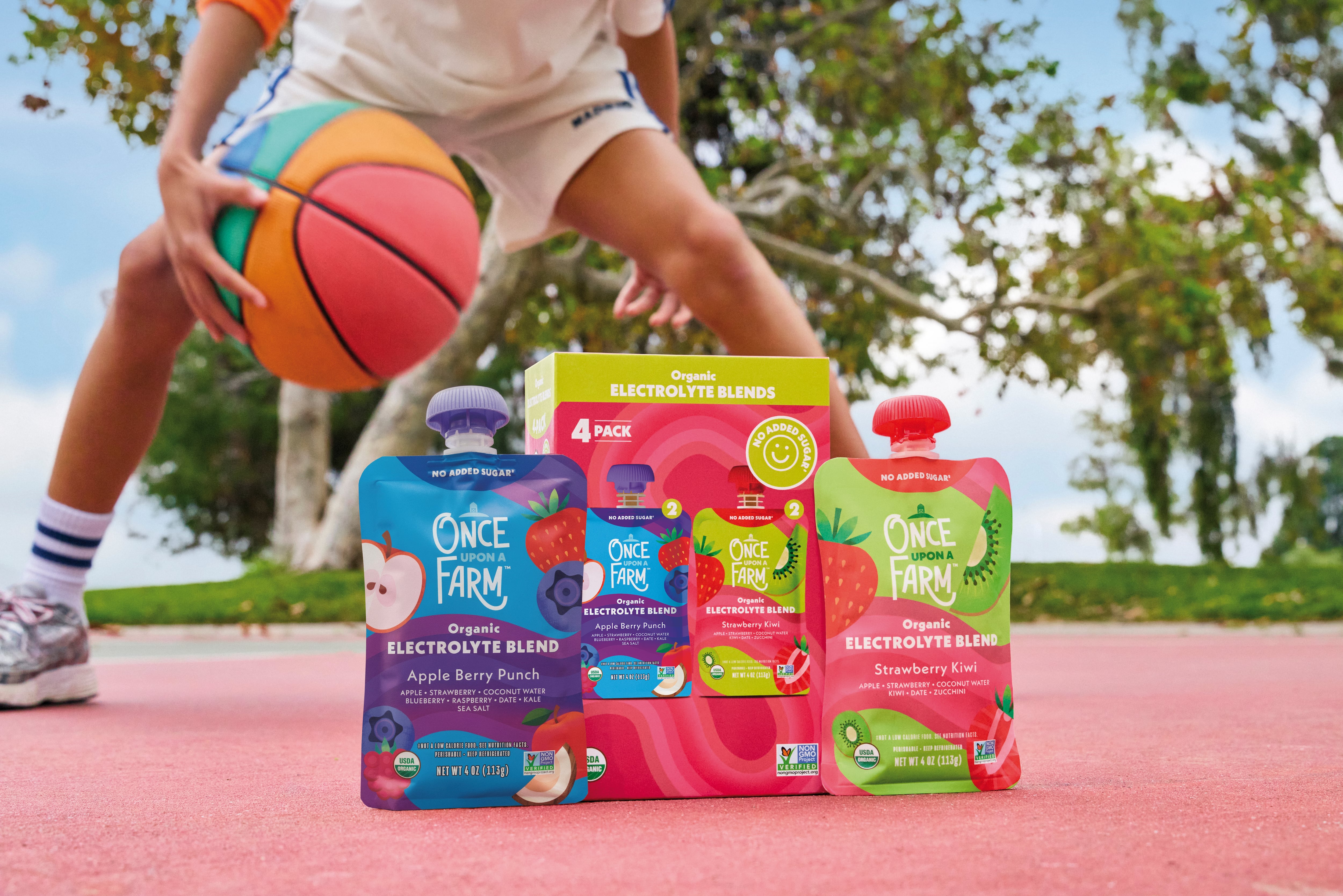 Earlier this month, Once Upon a Farm debuted its Electrolyte Blends - a line of USDA Organic, Non-GMO fruit and vegetable pouches made with coconut water and sea salt
