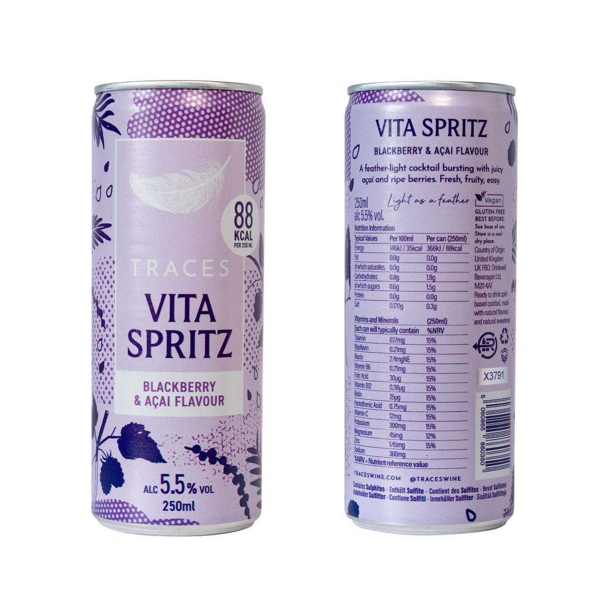 TRACES Vita Spritz functional RTD cocktail.