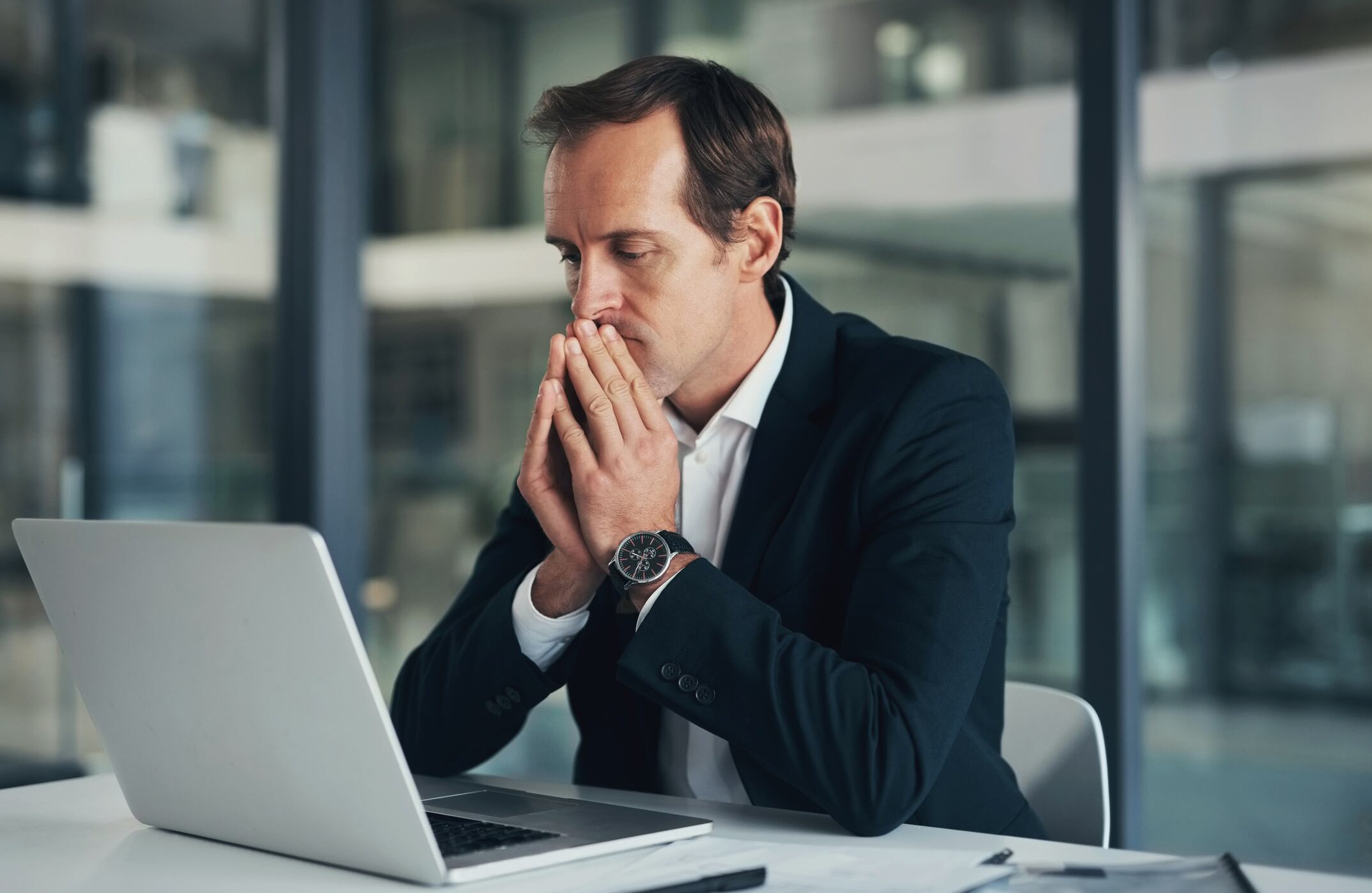 Worried businessman
