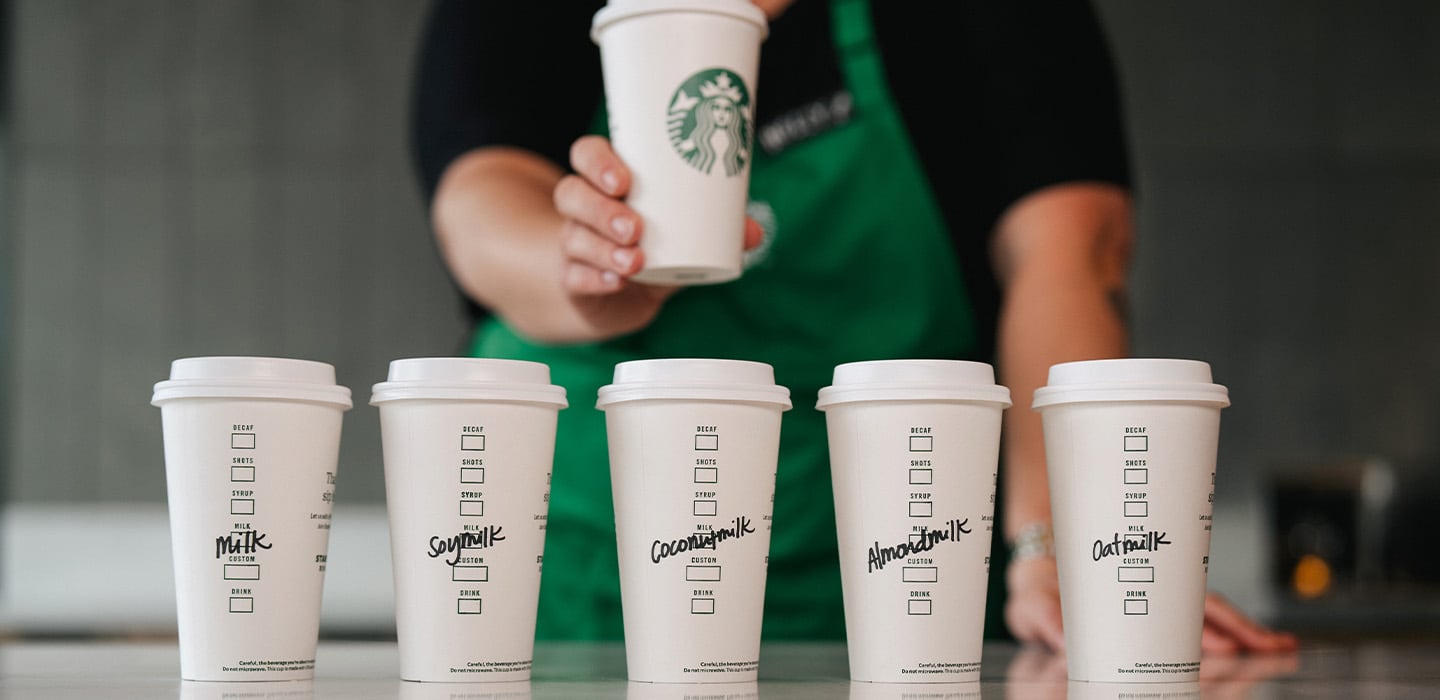 Starbucks removes extra charge for non-dairy milk