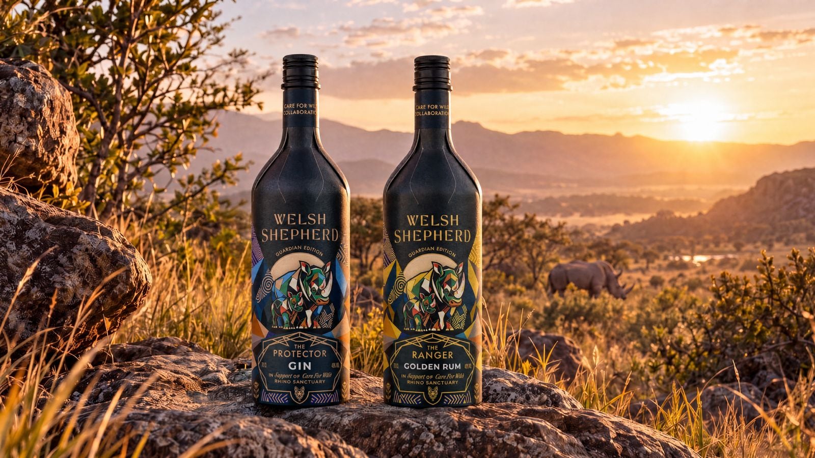 Welsh Shepherd Spirits range in paper-based Frugal Bottles.