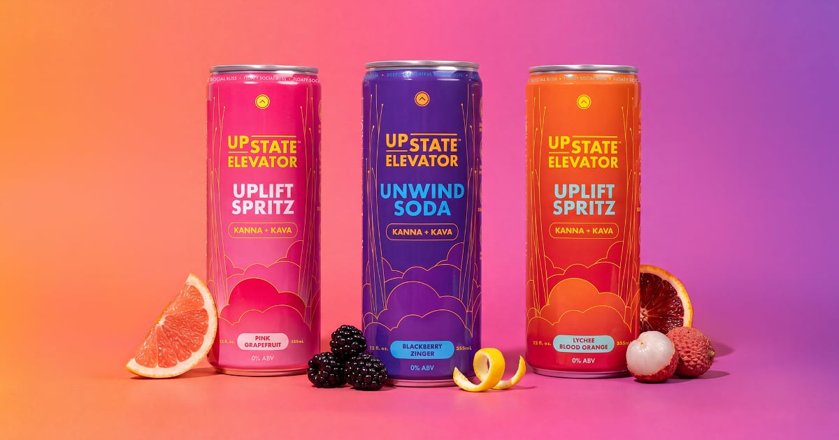 Upstate Elevator functional spritzes and sodas range.