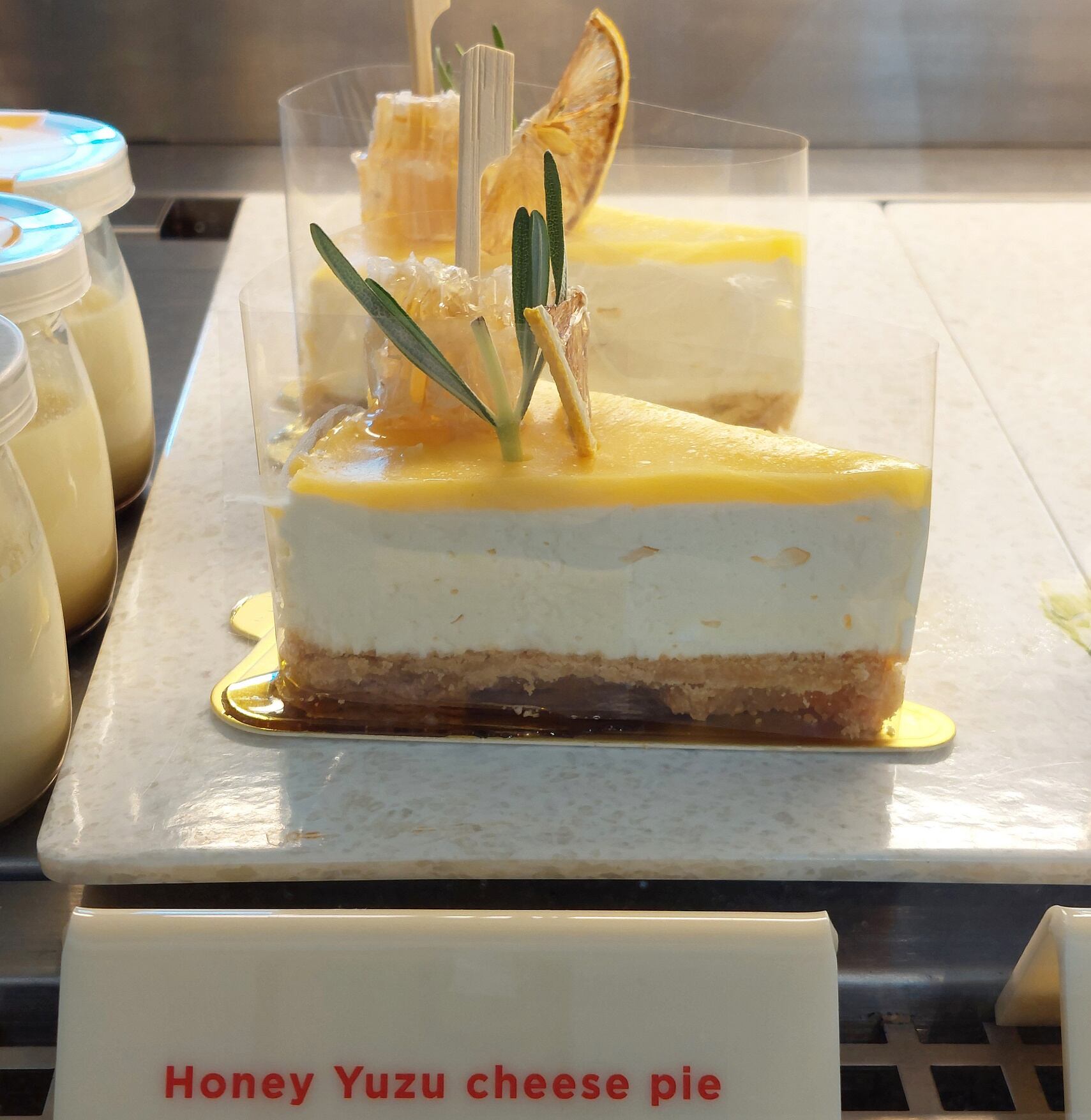Honey yuzu cheese pie