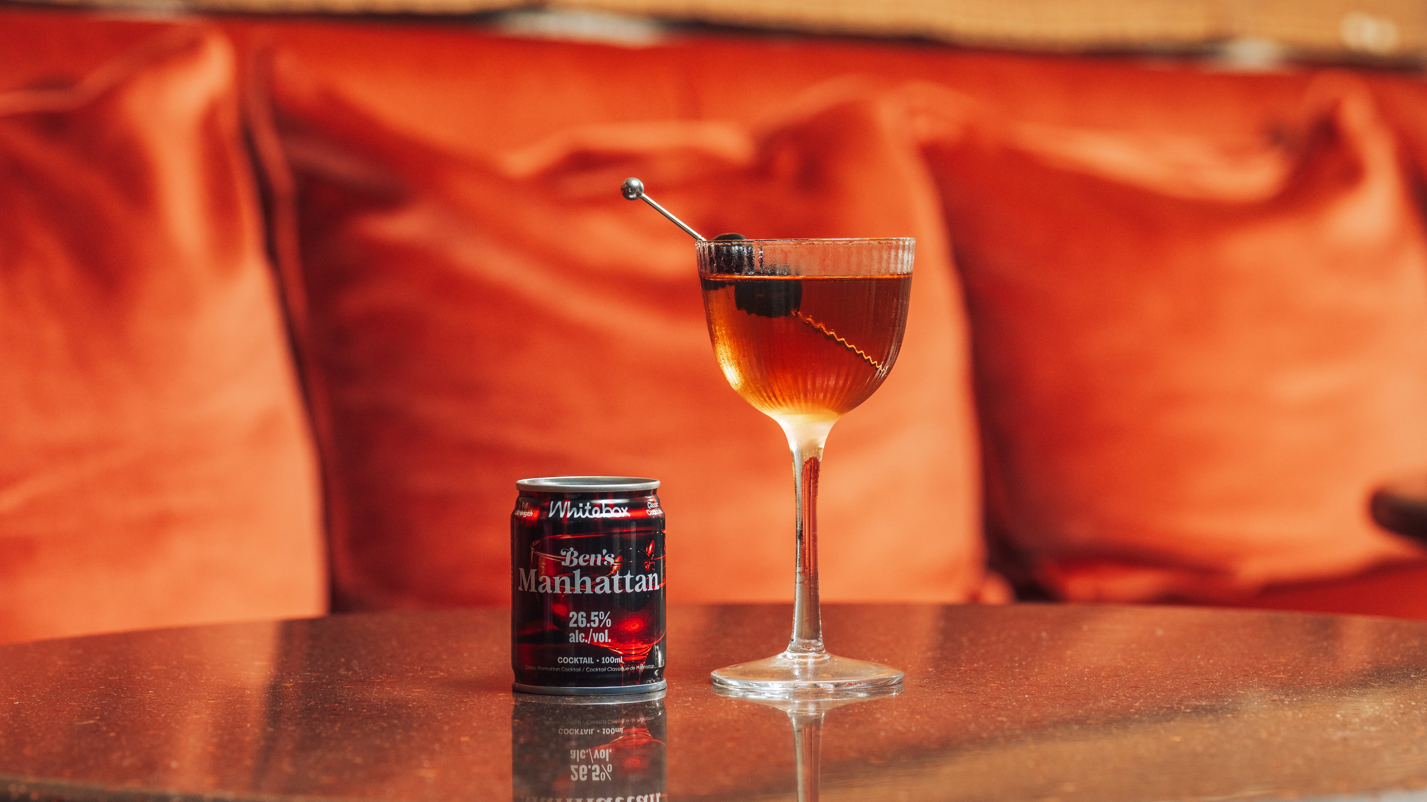 Whitebox Manhattan cocktail in a can