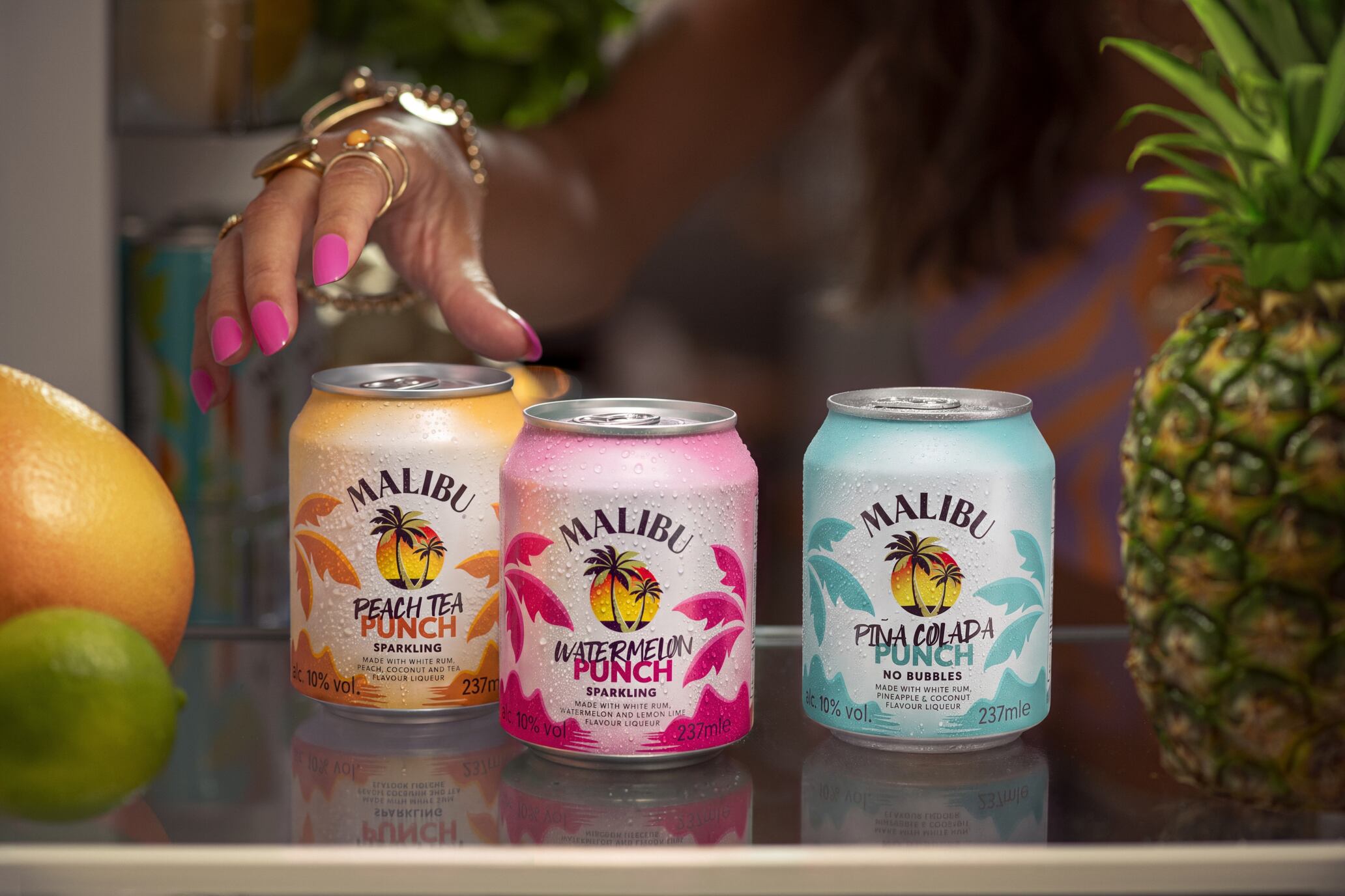 Malibu Punch ready-to-drink canned cocktails.