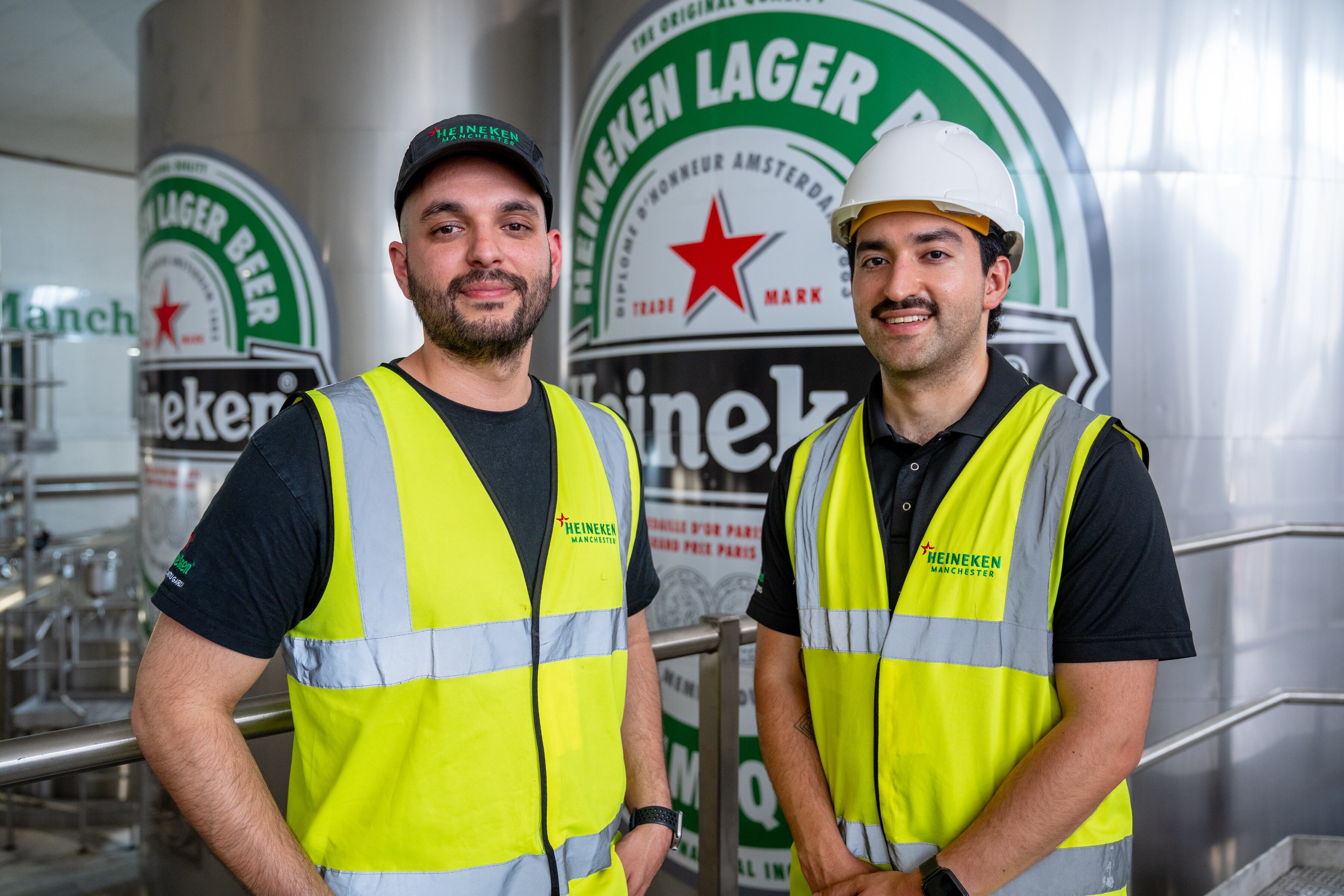 Workers at brewery