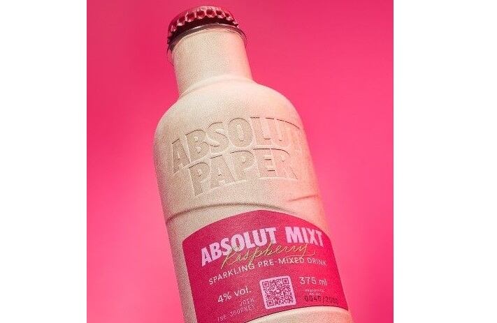 Absolut vodka debuts paper bottle