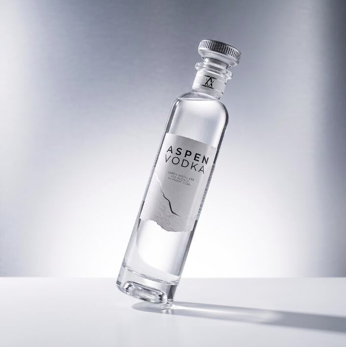 Bottle of Aspen Vodka displayed as part of the brand's latest portfolio expansion.