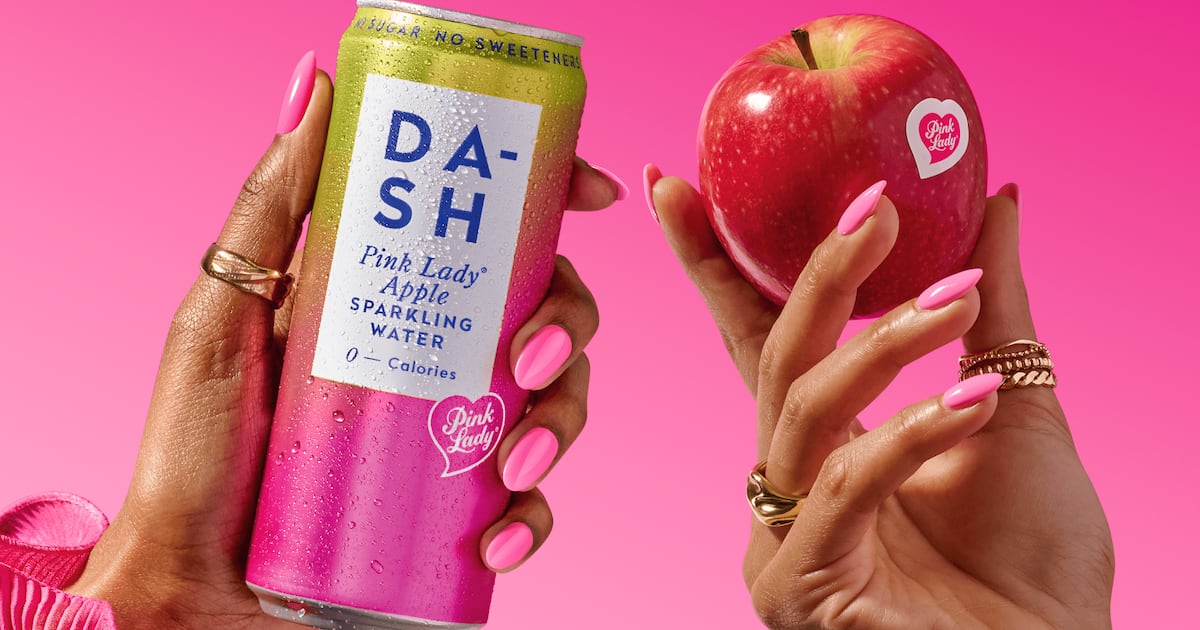 Dash pink lady, low-strength spirits and manuka tea beverage