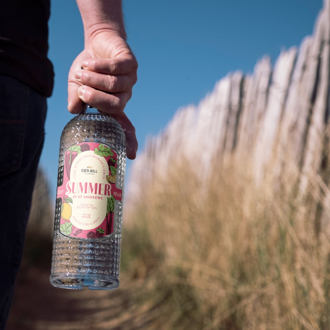 Summer in St Andrews gin from Eden Mill combines lemon, rhubarb, raspberries and strawberries in a 500-bottle limited release.