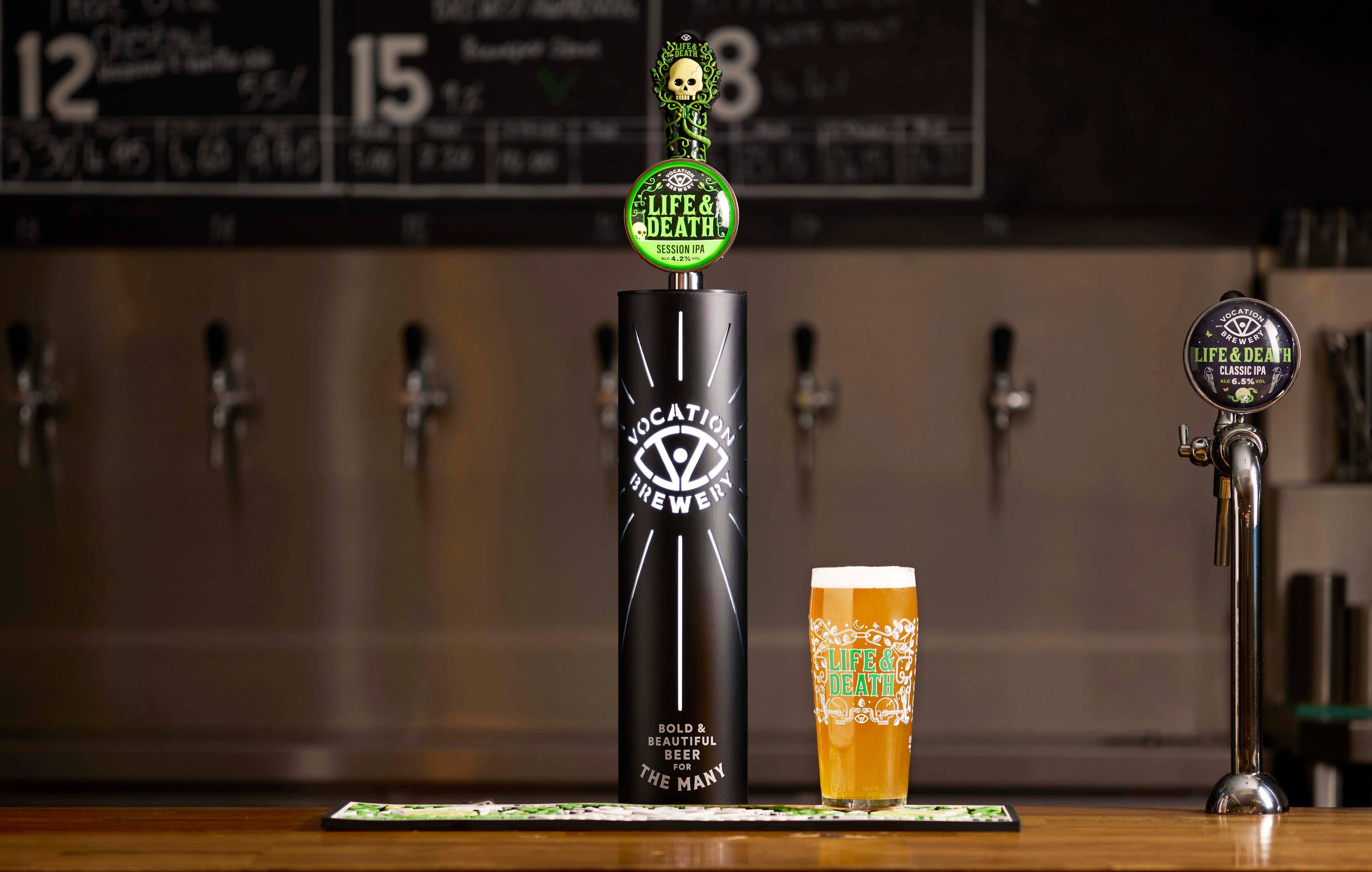 Life & Death Session IPA, Vocation Brewery's new 4.2% ABV draught beer for the on-trade.