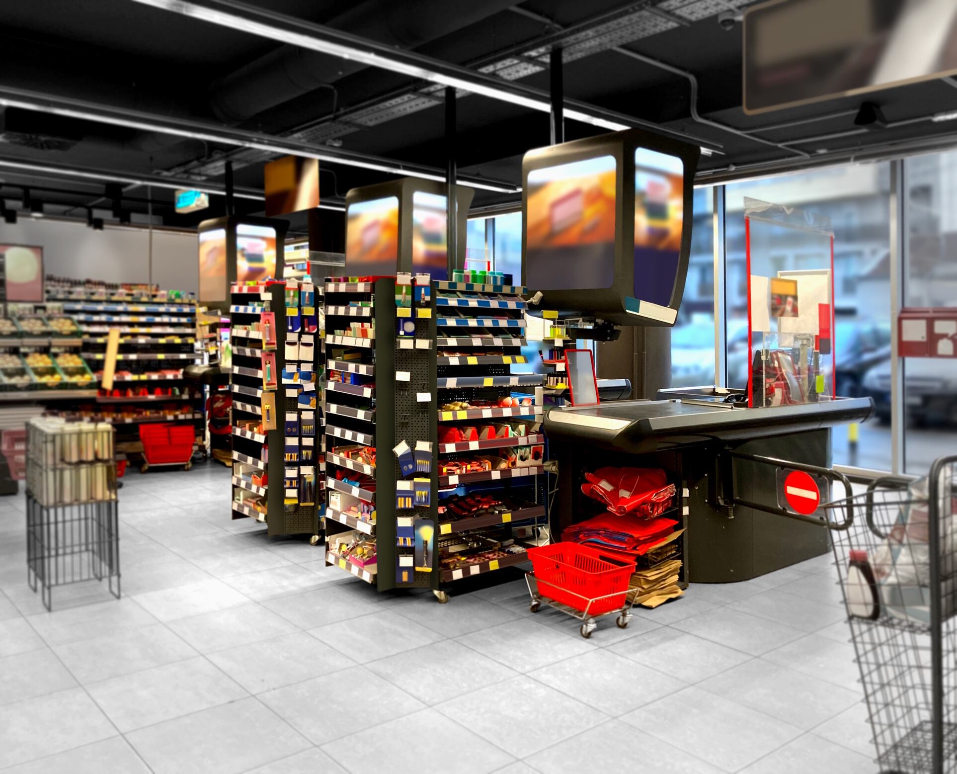 Impulse buying Mockup and illustration is suitable for presenting new packagings among many others, product and promo presentations in supermarket Hitra
