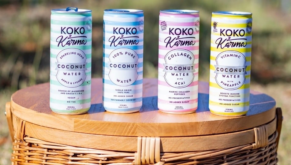Koko & Karma flavoured functional coconut waters.
