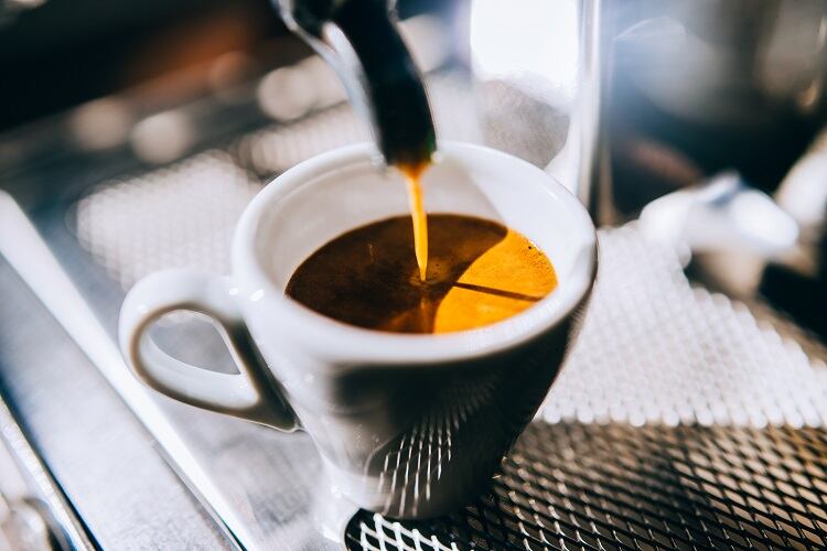 Coffee shot pouring