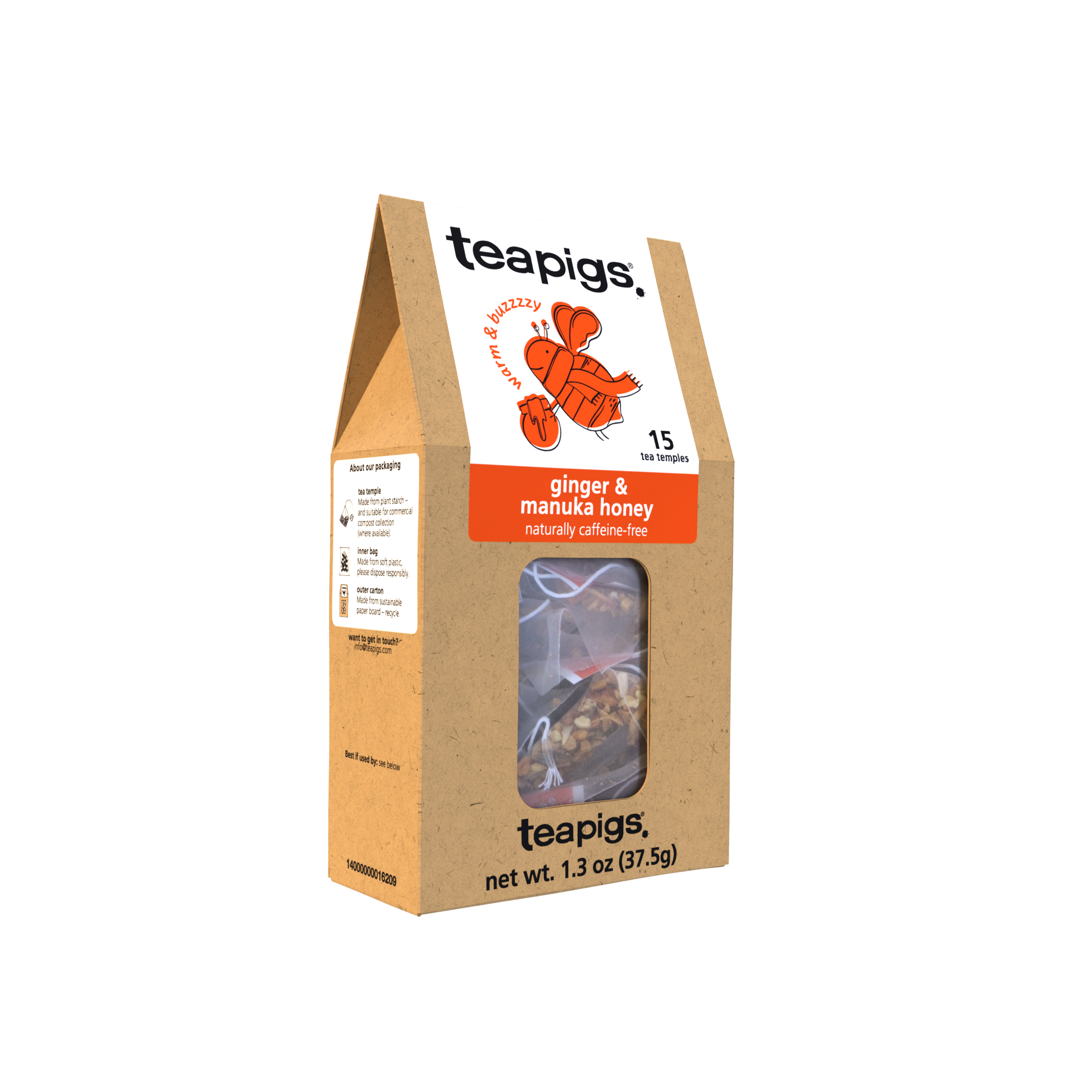Herbal tea blends from teapigs in premium packaging.