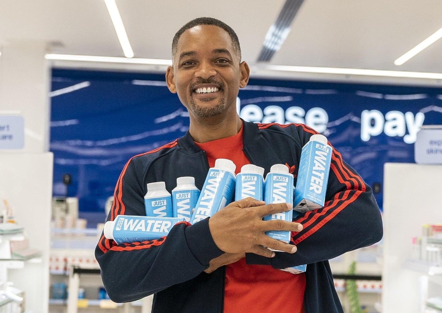 Will Smith helps launch Just Water in the UK
