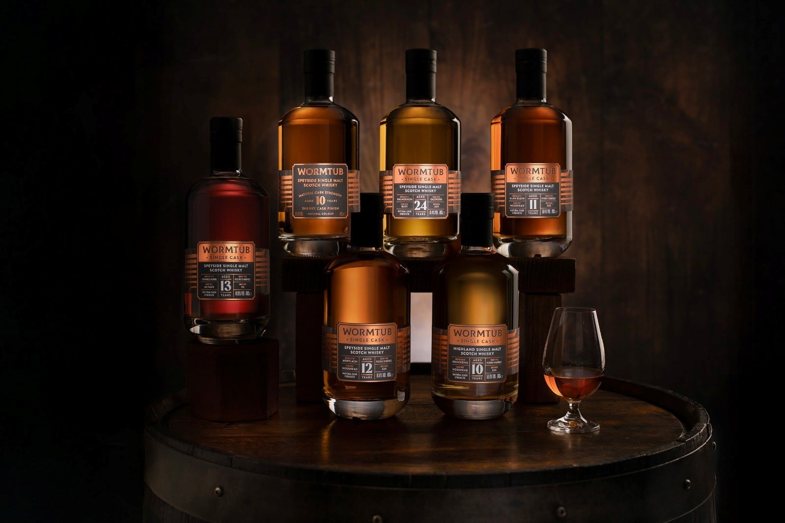 Atom Brands Wormtub Single Cask Scotch whisky range.