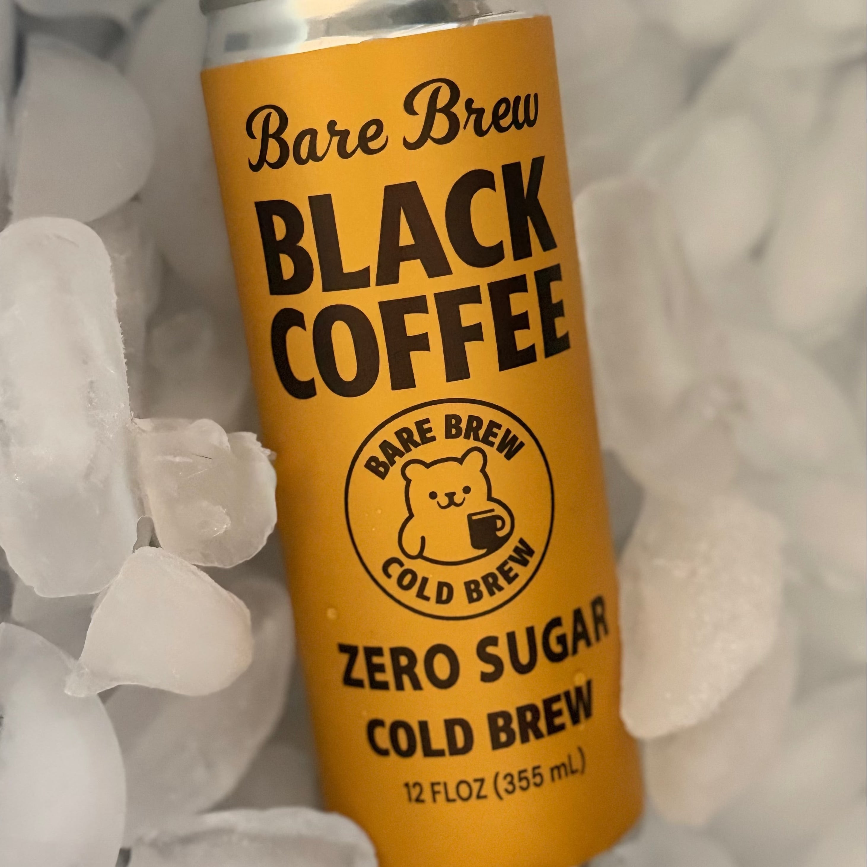 Can of Bare Brew black cold brew coffee.