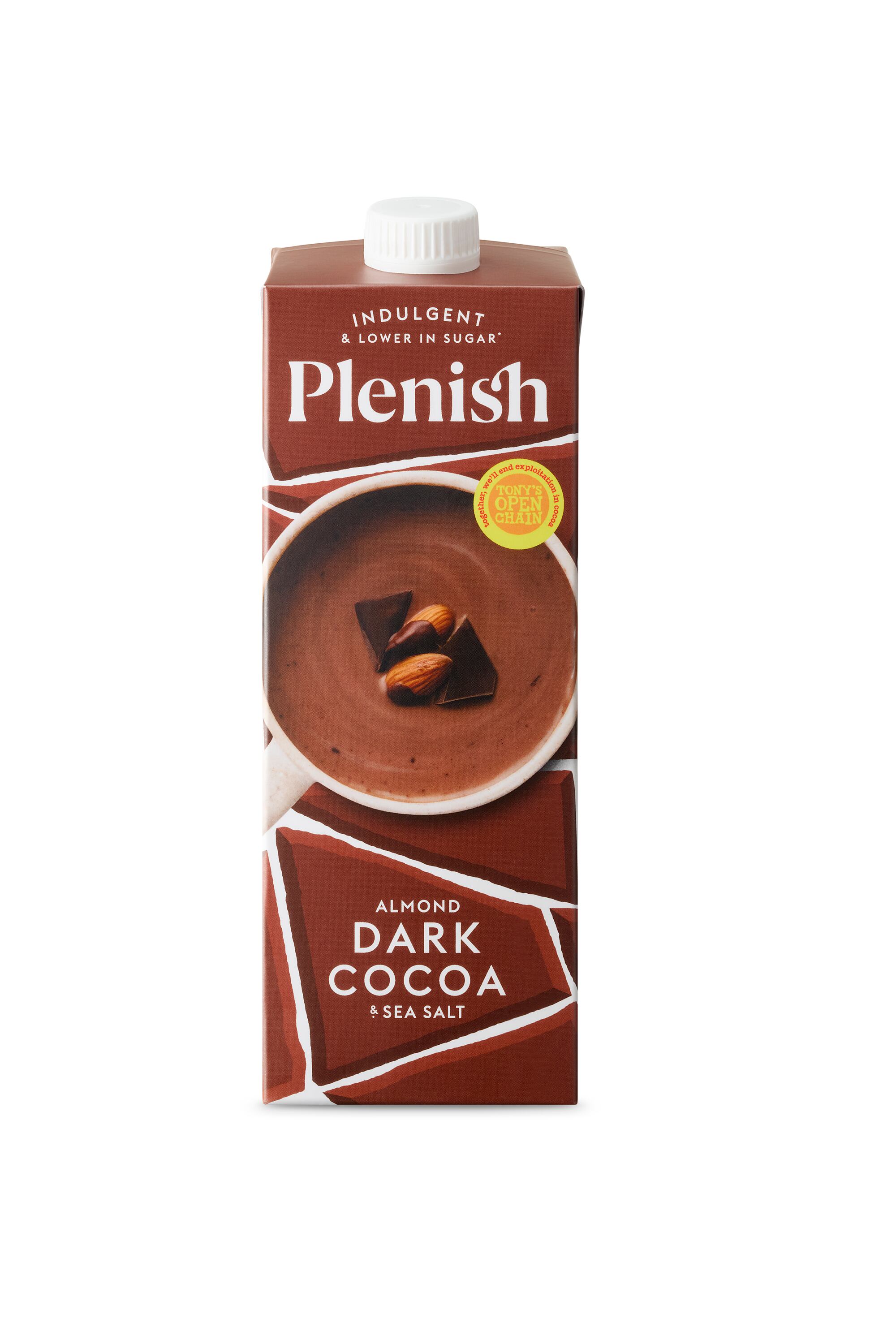 Plenish Dark Cocoa and Sea Salt Almond Drink.