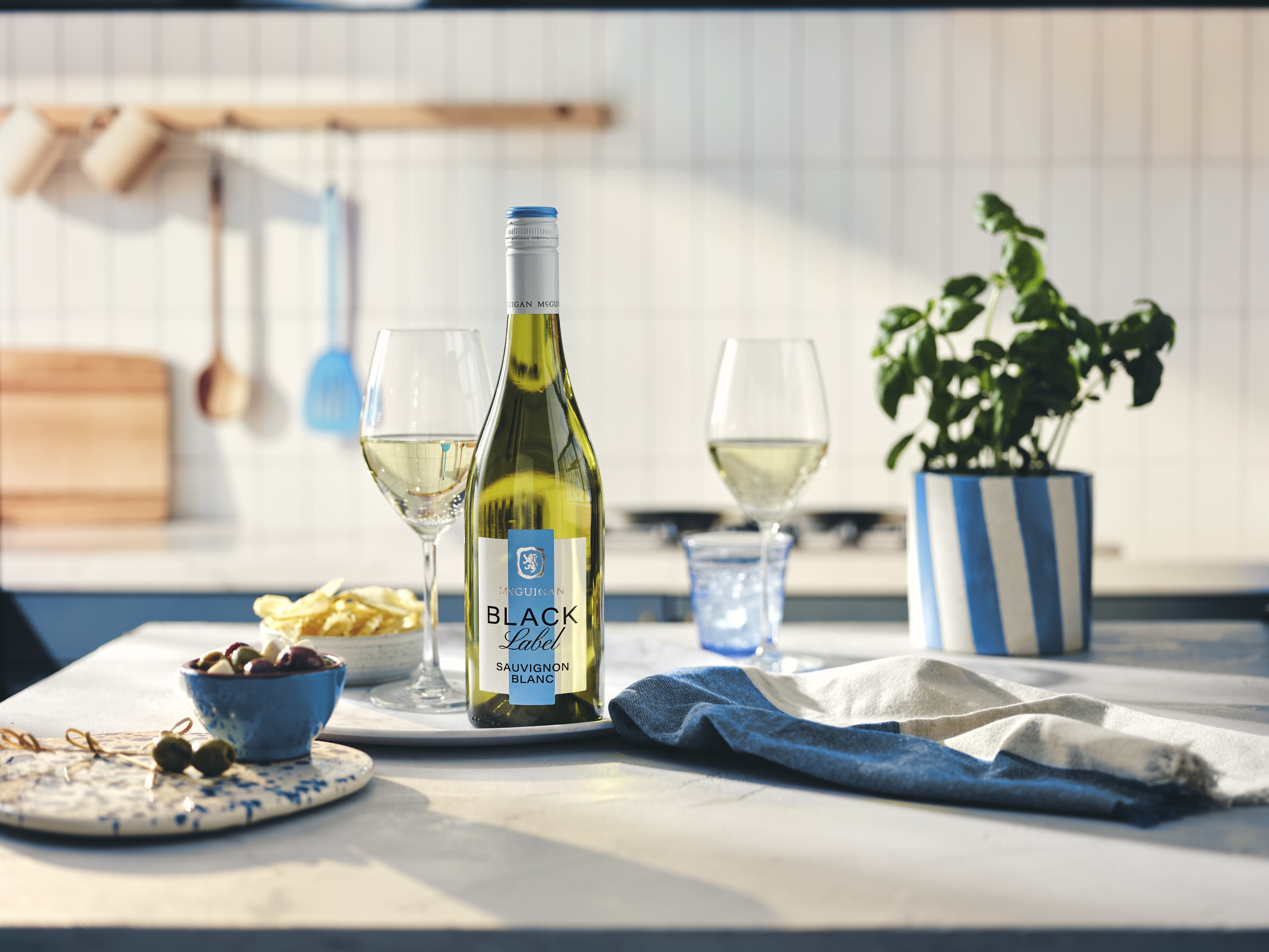 McGuigan Wines lightweight 300g Burgundy wine bottle.