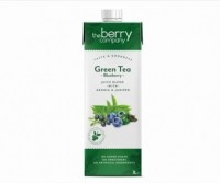 green tea and blueberry juice