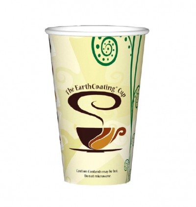 A paper cup using EarthCoating 
