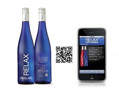 The QR codes, when scanned by a smartphone take consumers to an online site where they can interact with the brand 