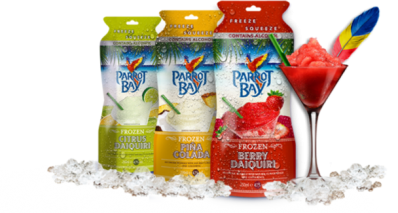 Parrot Bay, a cocktail brand, has made the transition from bottle to pouch