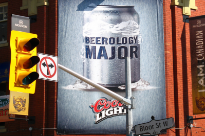 A Coors Light billboard in downtown Toronto. As a Molson Coors brand it will potentially be affected by the USW action (Photo: Redlemon83/Flickr)