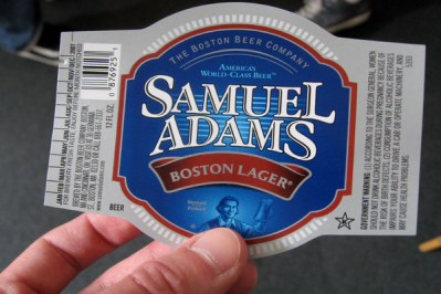 Samuel Adams Boston Lager: Label snapped during 2008 beer tour (Flickr/EPJHU)