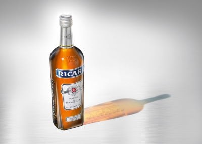 The redesigned Ricard bottle hits French shelves next month 
